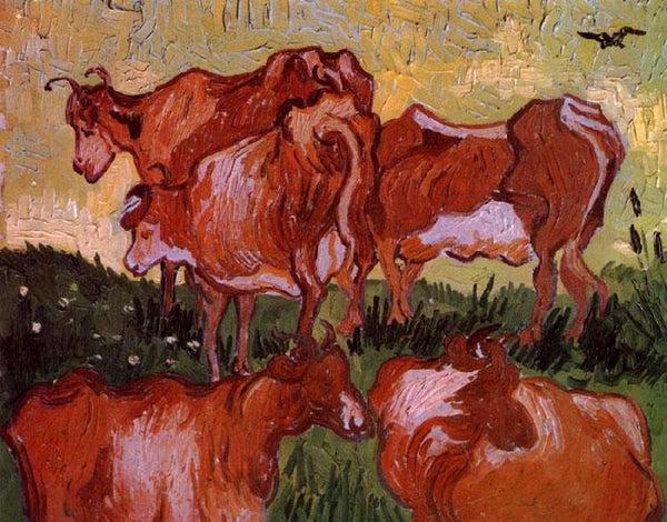 steve art gallery Cows Vincent Van Gogh 55x65cm