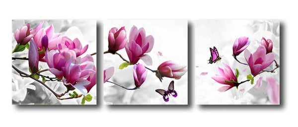 steve art gallery Flowers 3 parts 76x32 ins