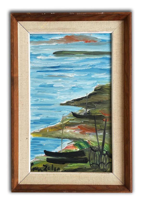 steve art gallery Sea port painted in 1969