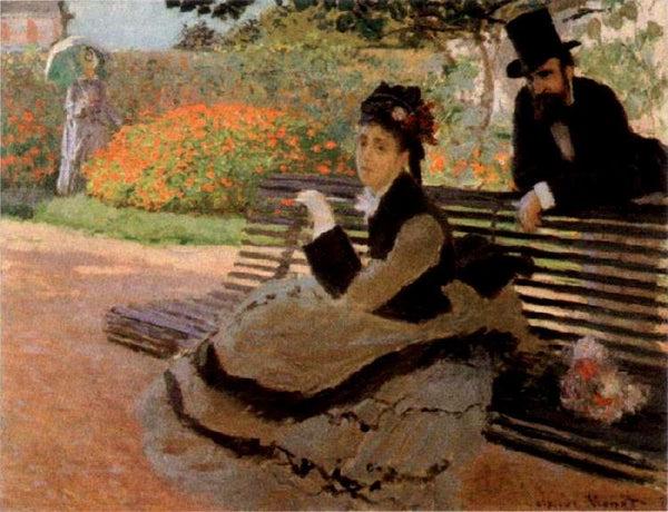steve art gallery The Bench Claude Monet 50x40cm