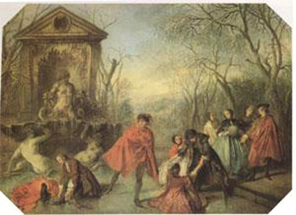 steve art gallery Winter Nicolas Lancret 60x40cm