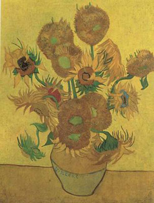 steve art gallery Still life Vase with Fourteen Sunflowers Vincent Van Gogh 50x40cm