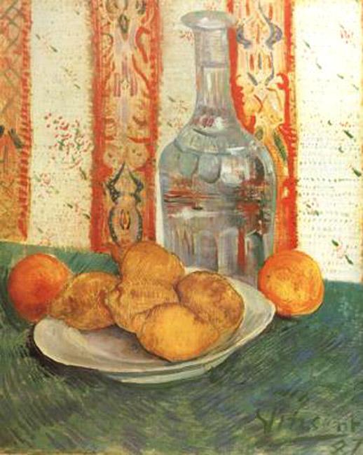 steve art gallery Still life with Decanter and Lemons on a Plate Vincent Van Gogh