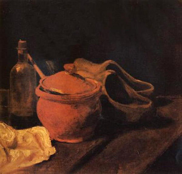 steve art gallery Still life with Earthenware Bottle and Clogs Vincent Van Gogh