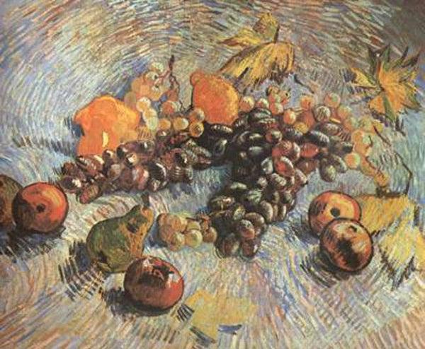 steve art gallery Still life with Grapes Apples Pear and Lemons Vincent Van Gogh 44x59cm