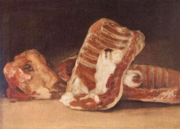 steve art gallery Still Life with Sheep's Head Francisco de Goya 45x62cm