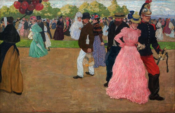 steve art gallery Sunday Promenade at Saint-Cloud Henri Evenepoel 60x40cm