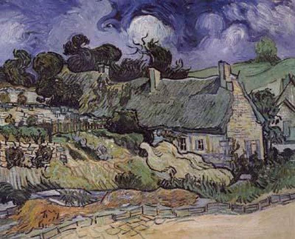 steve art gallery Thatched Cottages at Cordeville Vincent Van Gogh