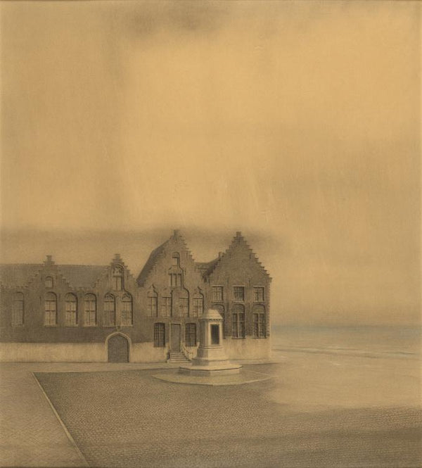 steve art gallery The Abandoned Town Fernand Khnopff 76x69cm