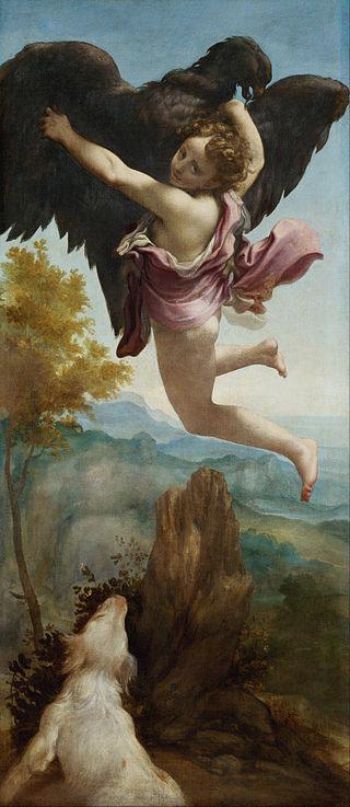 steve art gallery The Abduction of Ganymede Correggio 80x40cm