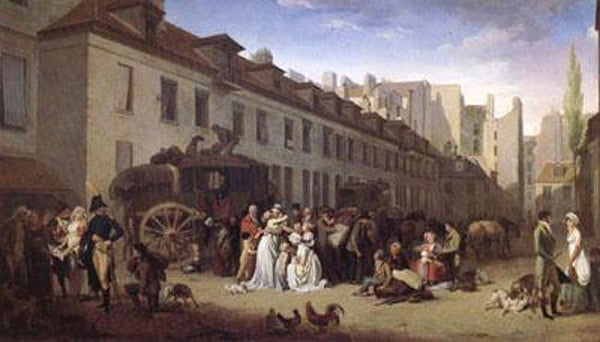 steve art gallery THe Arrival of a Coach Louis Leopold Boilly 60x40cm