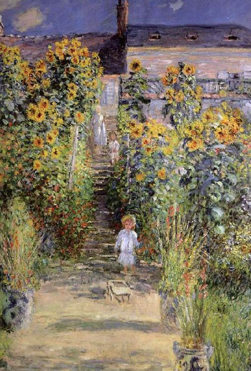 steve art gallery The Artist-s Garden at Veheuil Claude Monet 60x40cm