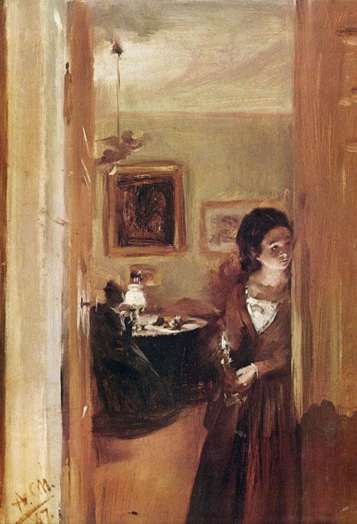 steve art gallery The Artist's Sisters Adolph von Menzel 46.1x31.6cm