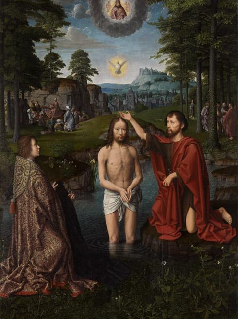 steve art gallery The Baptism of Christ Gerard David 50x40cm