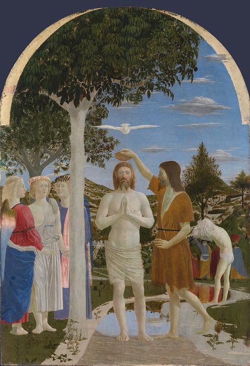 steve art gallery The Baptism of Christ Piero della Francesca 60x40cm