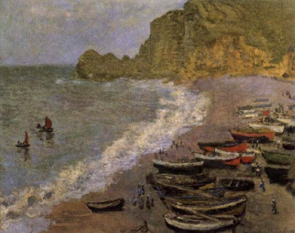 steve art gallery The Beach at Etretat Claude Monet 66x81cm