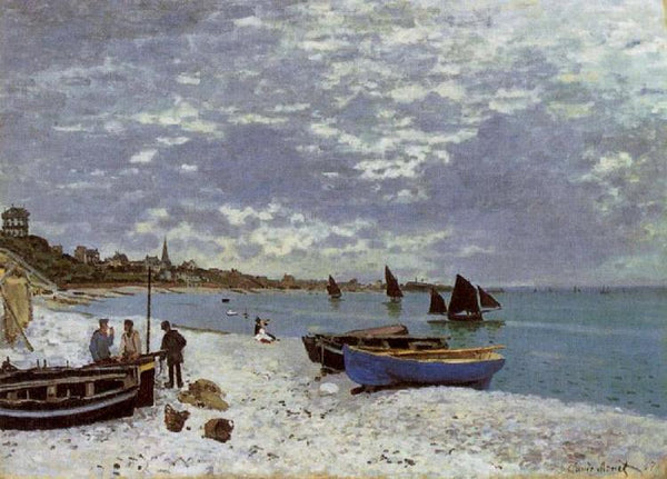 steve art gallery The Beach at Saint-Adresse Claude Monet 50x40cm