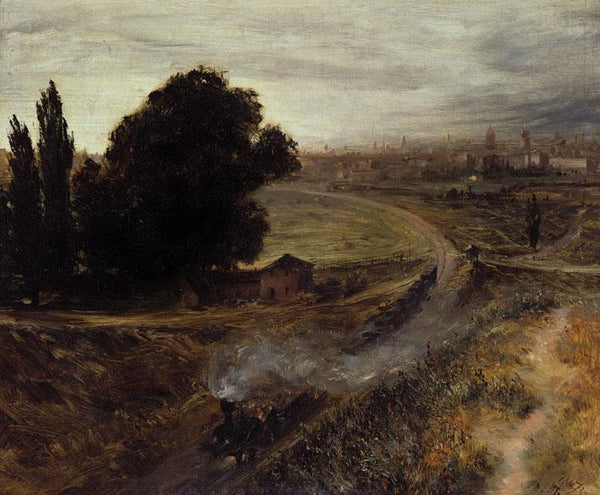 steve art gallery The Berlin-Porsdam Railway Adolph von Menzel 50x40cm