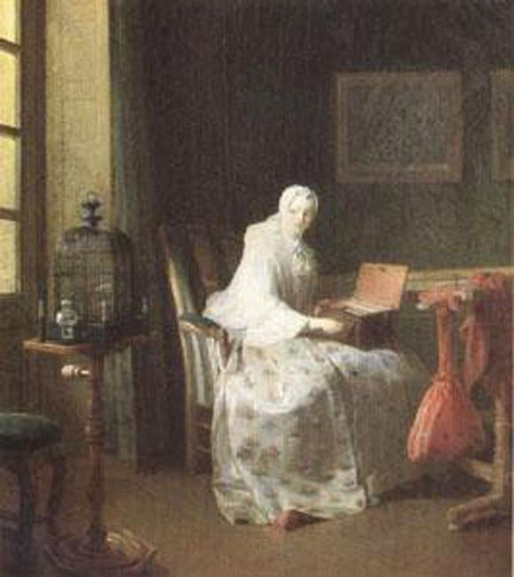steve art gallery The Bird-Organ Jean Baptiste Simeon Chardin 60x50cm