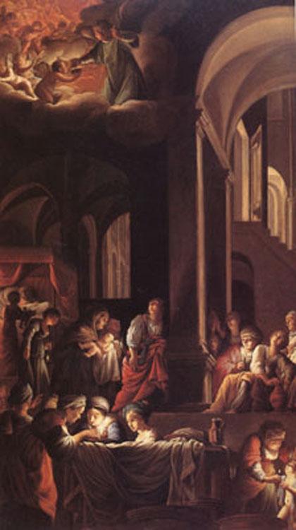 steve art gallery The Birth of the Virgin Carlo Saraceni 80x40cm