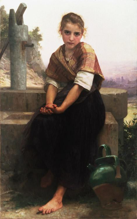 steve art gallery The Broken Pitcher Adolphe William Bouguereau 60x40cm
