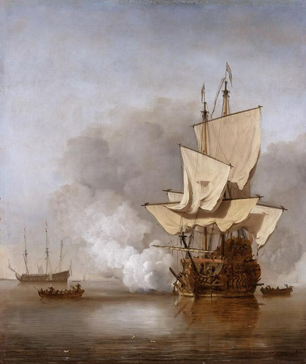 steve art gallery The Cannon Shot Willem van de Velde the Younger 78.5x67cm