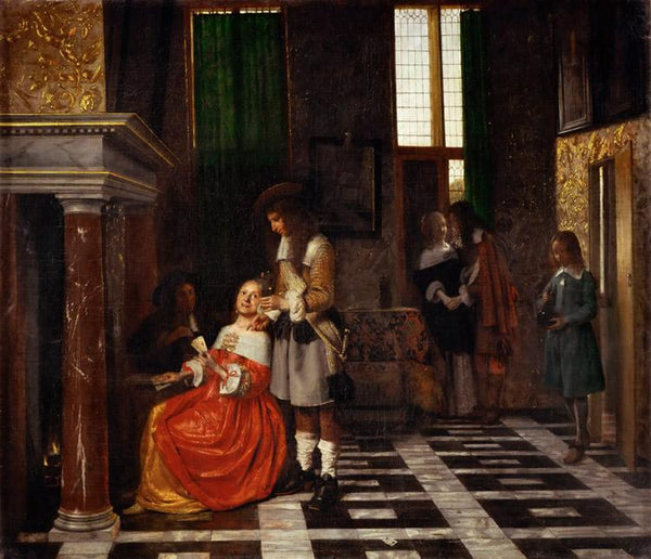 steve art gallery The Card-Players Pieter de Hooch 67x77cm