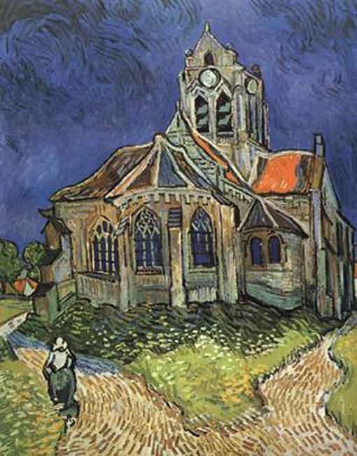 steve art gallery The Church at Auvers Vincent Van Gogh 50x40cm