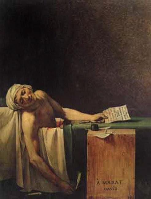 steve art gallery The death of marat Jacques-Louis David 50x40cm