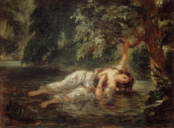 steve art gallery The Death of Ophelia Eugene Delacroix 23x31cm
