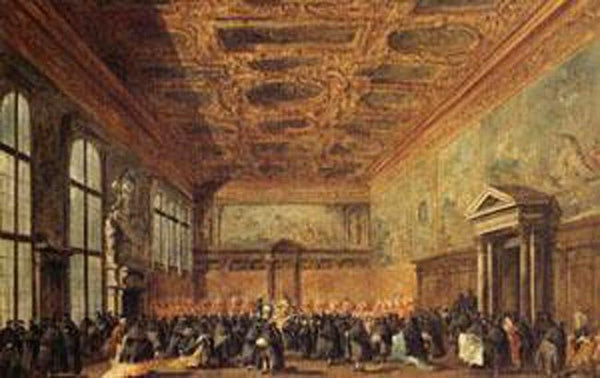 steve art gallery The Doge Grants an Andience in the Sala del Collegin Francesco Guardi