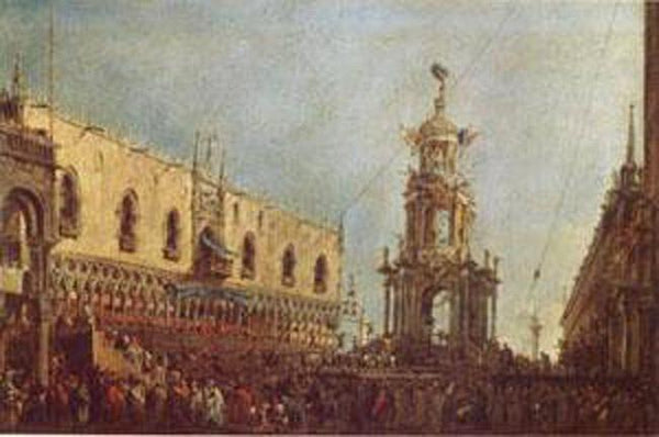 steve art gallery The Doge Takes Part in the Festivities in the Piazzetta Francesco Guardi