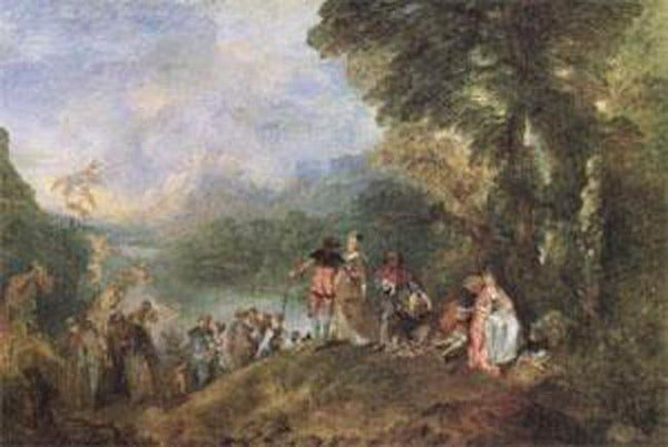 steve art gallery The Embarkation for Cythera Jean-Antoine Watteau 60x40cm
