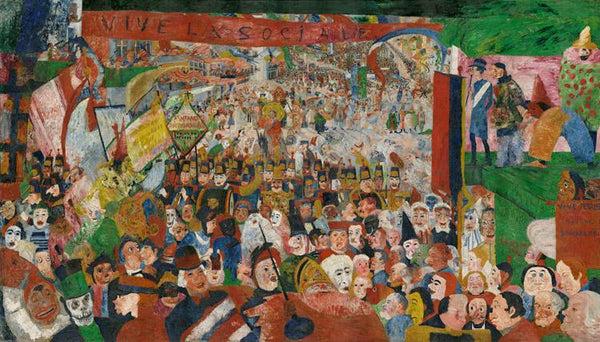 steve art gallery The Entry of Christ into Brussels in 1889 James Ensor 60x34cm