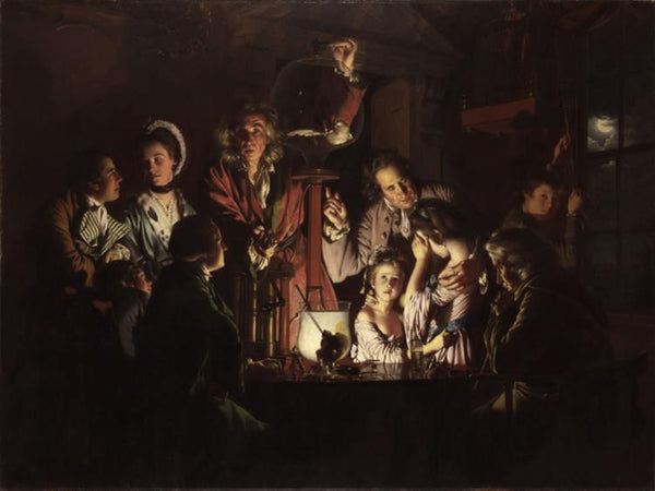 steve art gallery The Experiment with the Aipump Joseph Wright 50x40cm