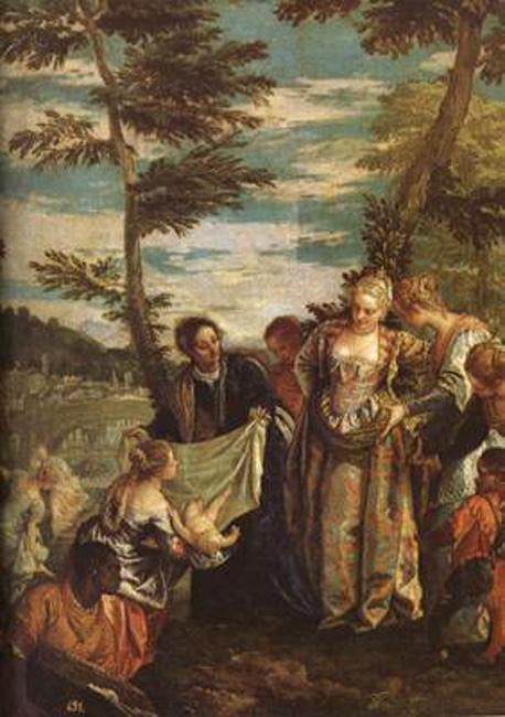 steve art gallery The Finding of Moses Paolo Veronese 50x43cm