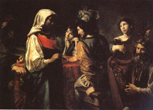 steve art gallery The Fortune Teller VALENTIN DE BOULOGNE 60x40cm