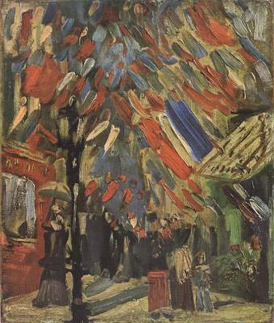 steve art gallery The Fourteenth of July Celebration in Paris Vincent Van Gogh 44x39cm