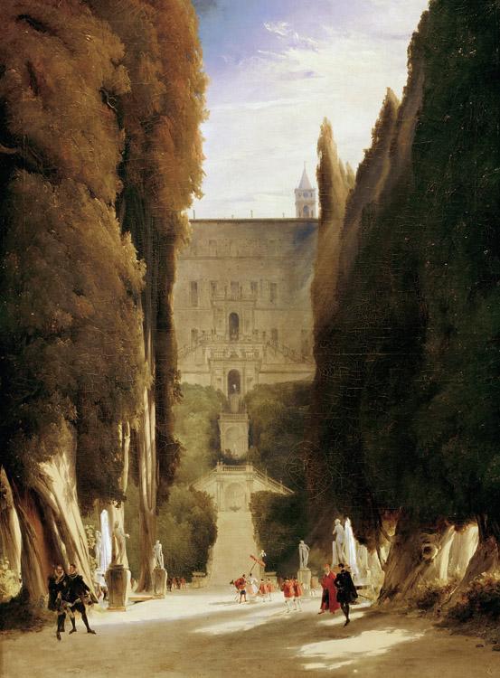 steve art gallery The Gardens of the Villa d'Este Karl Blechen 50x40cm