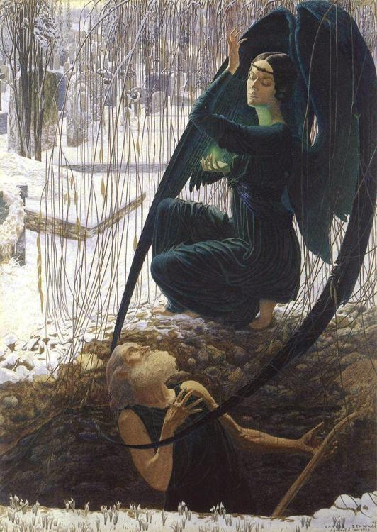 steve art gallery The Grave-Digger's Death Carlos Schwabe 75x55.5cm