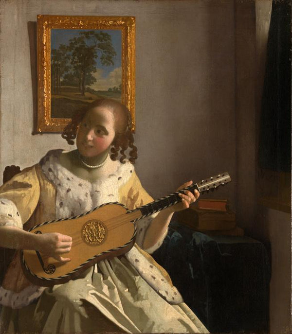 Steve Art Gallery The Guitar Player Rqw Johannes Vermeer 53x46.3cm