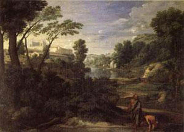 steve art gallery The Holy Family in a Landscape Nicolas Poussin 60x40cm
