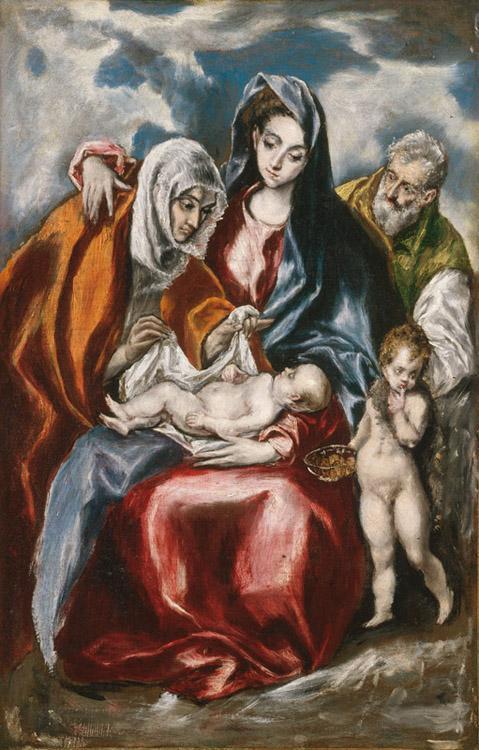 steve art gallery The Holy Family with St Anne and the young El Greco 60x40cm