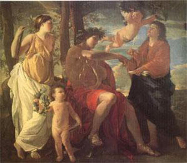 steve art gallery The Inspiration of the Poet Nicolas Poussin 60x50cm