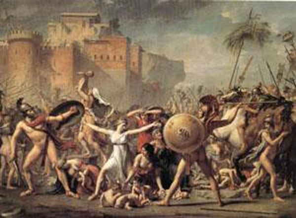 steve art gallery The Intervention of the Sabine Women Jacques-Louis David 50x40cm