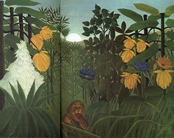 steve art gallery The Lion's Meal Henri Rousseau 50x40 cm
