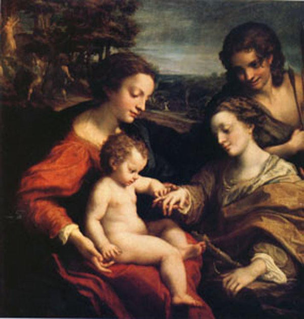 steve art gallery The Mystic Marriage Correggio 50x50 cm