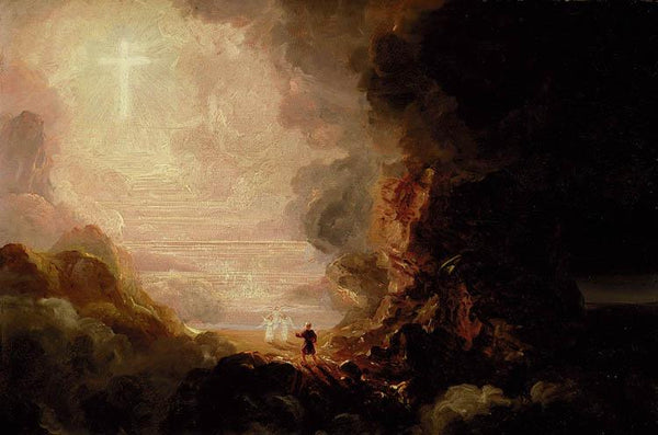 steve art gallery The Pilgrim of the Cross at the End of His Thomas Cole 60x40cm