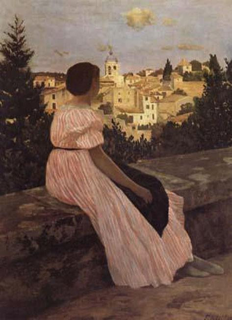 steve art gallery The Pink Dress Frederic Bazille 27.5x36cm