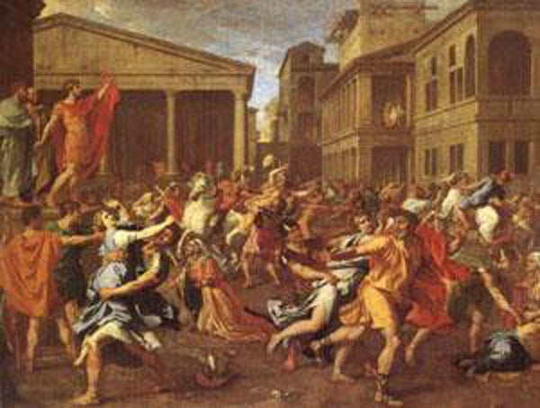 steve art gallery The Rape of the Sabines Nicolas Poussin 50x40cm